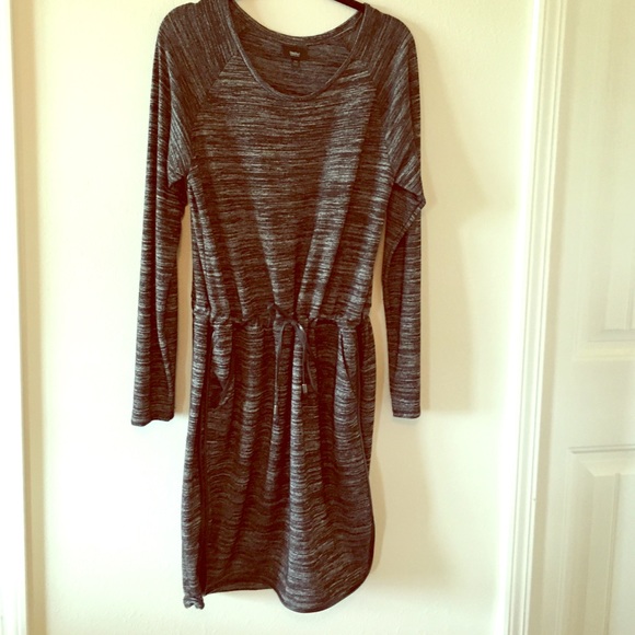 Black cotton + some leather piping dress!