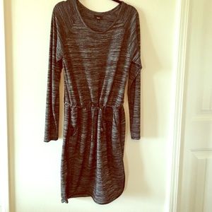 Black cotton + some leather piping dress!