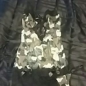 Camo lingerie with matching camo gstring