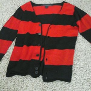Striped sweater jacket