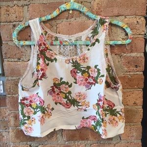Free People floral crop top