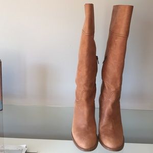 J Crew brown leather boots. Size 7 made in Italy