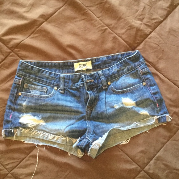 PINK denim shorts