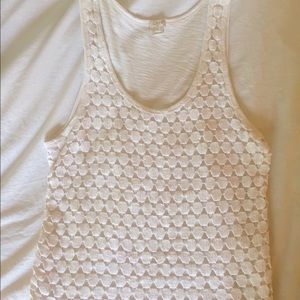 J.Crew White Dot Tank