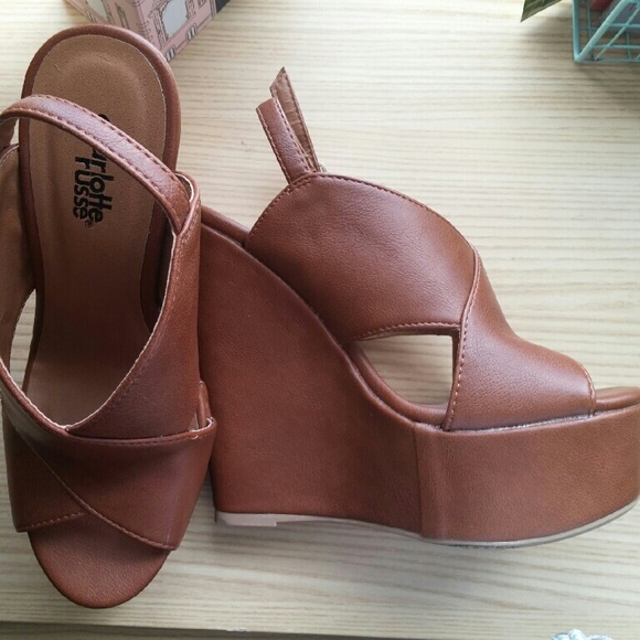 Charlotte Russe Shoes - Brown Wedges
