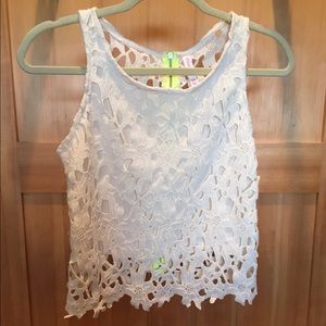 Cream Xhilaration Crop Top