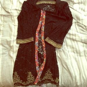 Gimmicks by BKE kimono type over piece.