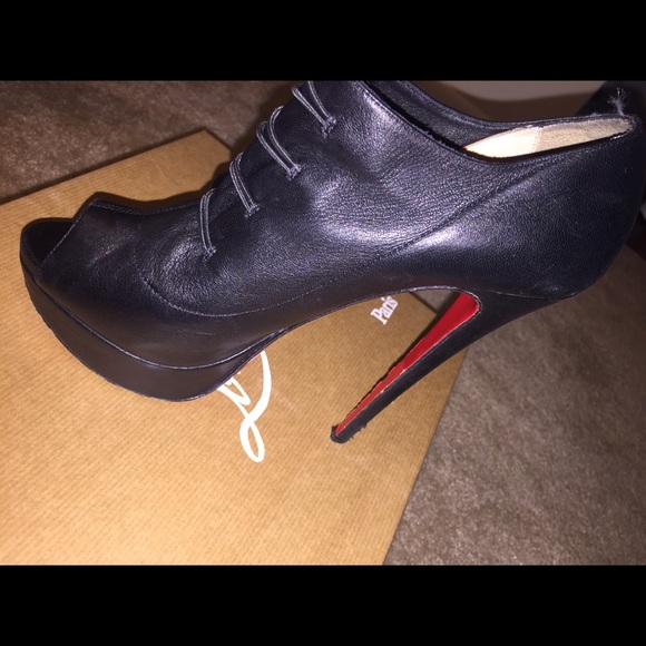 Christian Louboutin peep toe heel
