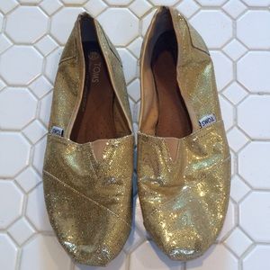 Toms glitter gold sz 11