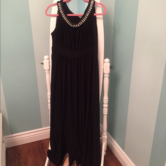 Beautiful black  dress with embellished stones