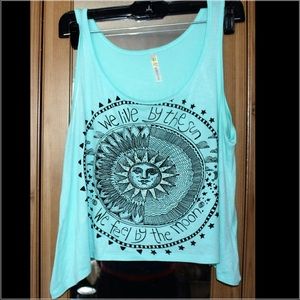 We Live By the Sun We Feel By The Moon Crop Top