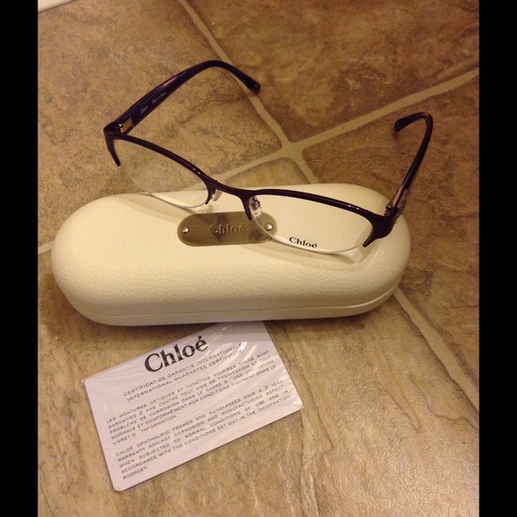 Chloe Purple semi rimless frames