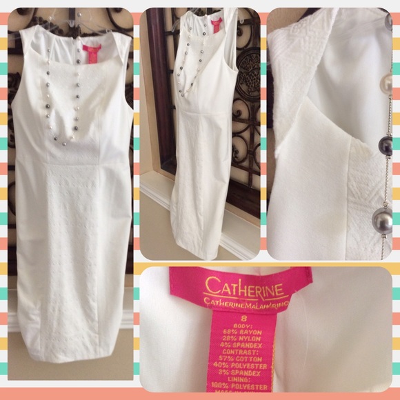 Creamy white sleeveless summer dress - Picture 1 of 3