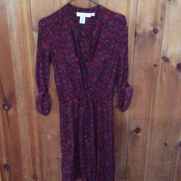 Button up maroon dress