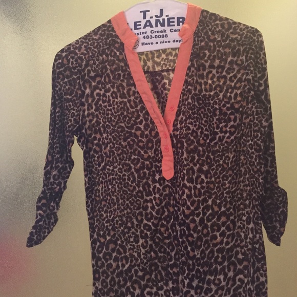 Cheetah print blouse