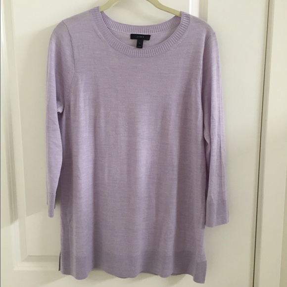 Lavender J. Crew sweater with side slits