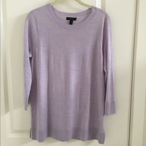 Lavender J. Crew sweater with side slits