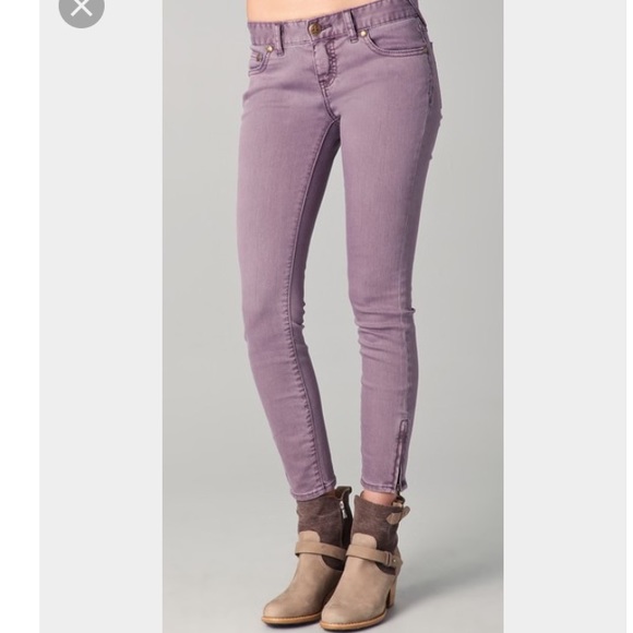 Free People Denim - Free People Milenium semi cropped lavender jeans