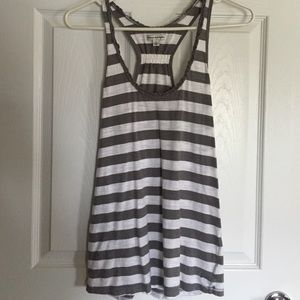 Grey and white stripped tank