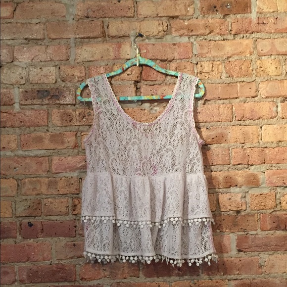Free people cream tank top