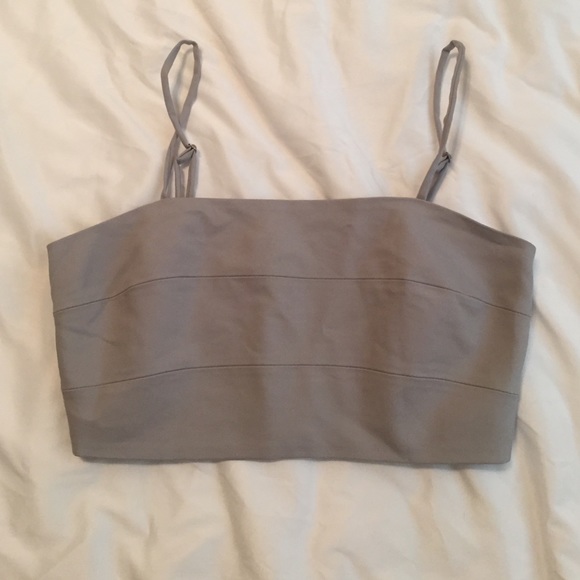Gray crop top