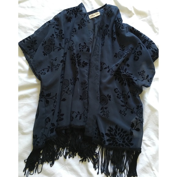 navy blue kimono