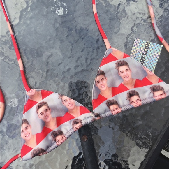 Justin Bieber Mug Shot Bikini Top