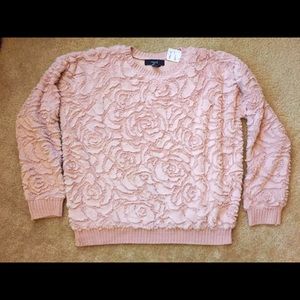 Mauve/Rose rosette sweater