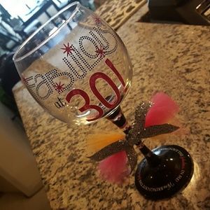 30th Birthday Wine Glass