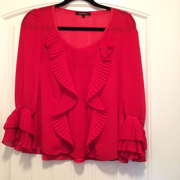 Nanette Lepore red blouse with red cami included