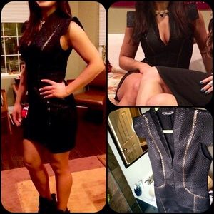 Akira Black with Gold trim dress