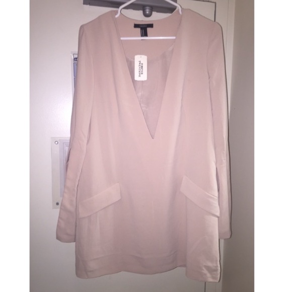 Forever 21 size M blush pink deep v neck dress