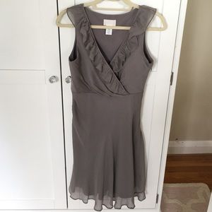 Gray j.crew 100% silk dress, size 4 Gray j.crew 100% silk dress, size 4