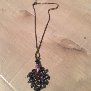 Betsy Johnson peacock necklace