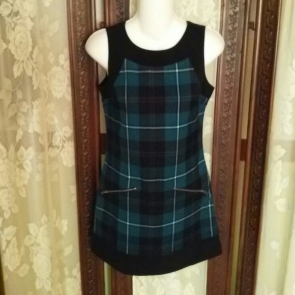 Candies green plaid dress - Picture 1 of 3