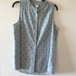 Soft Jean polka dot tank tunic!
