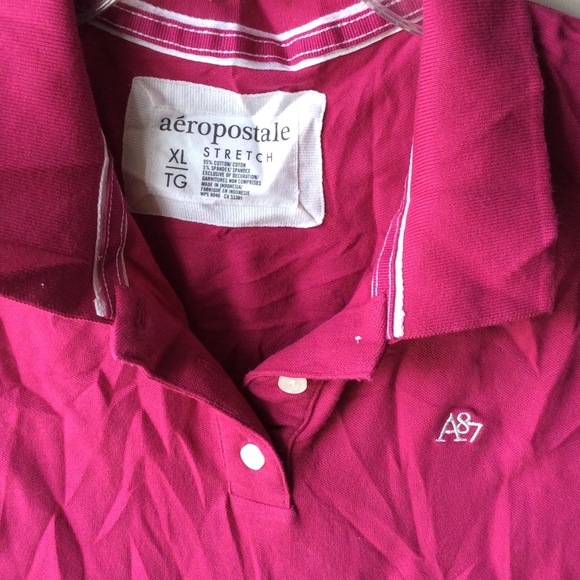 Aeropostale Cranberry Polo - Picture 2 of 2