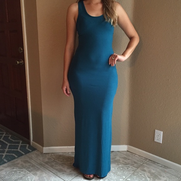 Teal Tank Maxi Dress - Picture 3 of 4