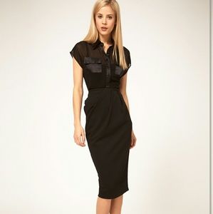 ASOS Twist Front Ponti Pencil Skirt