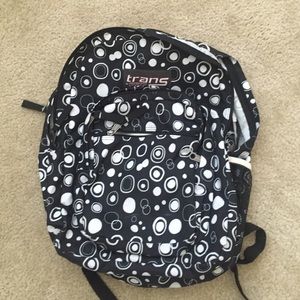 Black and white back pack