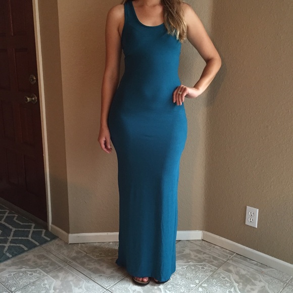Teal Tank Maxi Dress (LAST LARGE!) - Picture 3 of 4