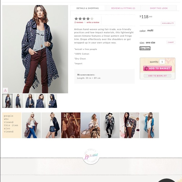 SALE❄️Ketzali for Free People kimono PRICE FIRM - Picture 2 of 6