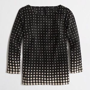 JCrew Factory printed scoopneck blouse/peplum tee