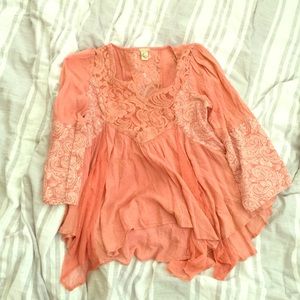 Gimmicks coral boho shirt