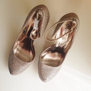 Sparkly Gold Heels