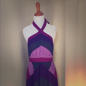 Jessica Simpson New Purple Halter Maxi Dress Sz 6