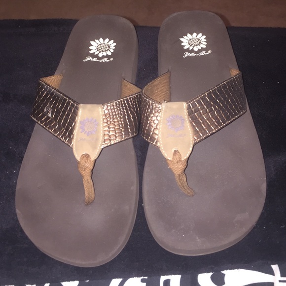 Brown YellowBox Flip-Flops