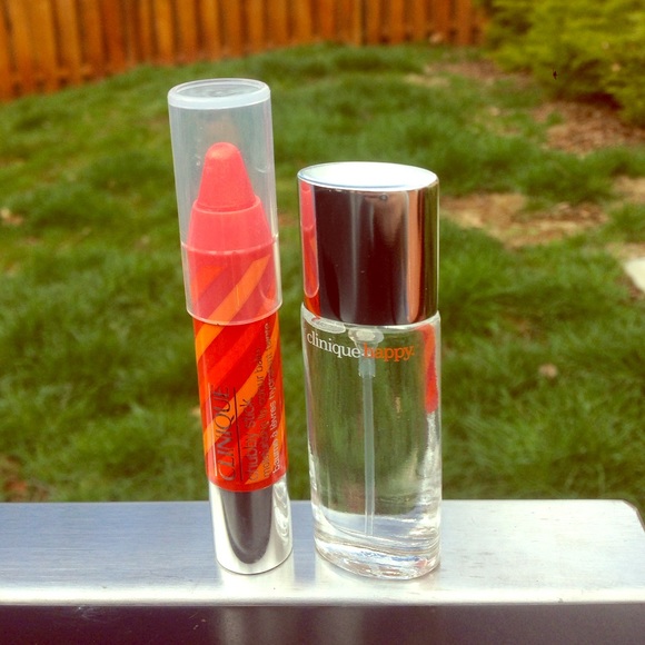 Clinique "Happy" perfume and chubby stick:)🍊 NWOT