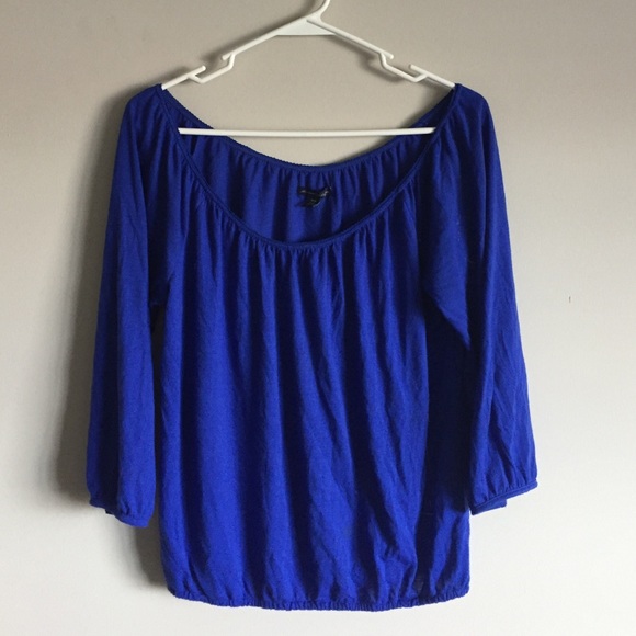 Blue American Eagle Bubble Top