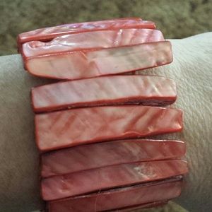 Beautiful dyed shell bracelet